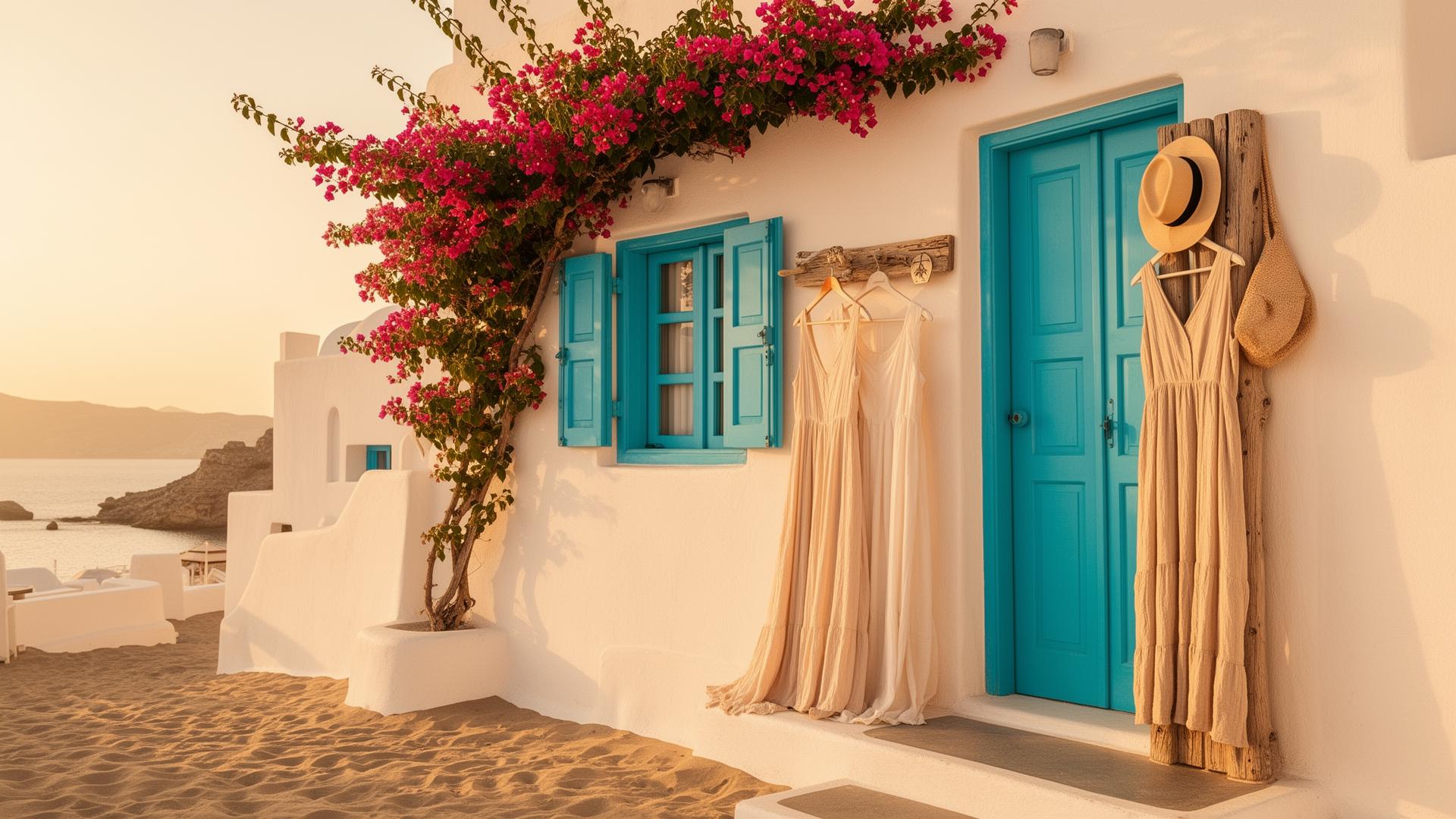 Angel's Gift Shop storefront on a Greek island